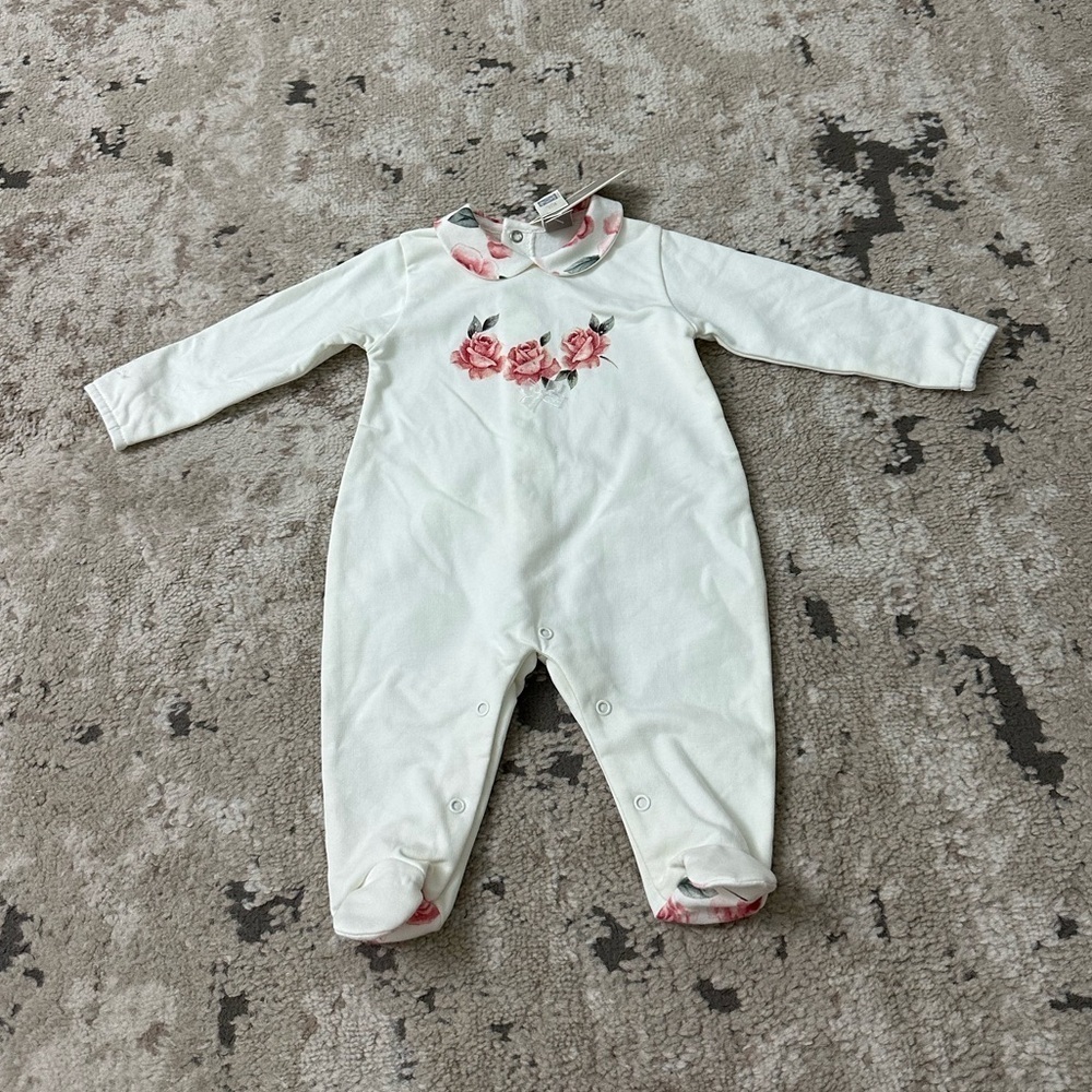 Marlu Baby Girl One Piece Footie Size 12 Months NWT